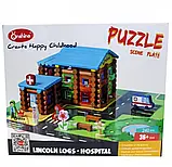 Конструктор дерев'яних брусків Lincoln еко лікарня 240 деталей в коробке, фото 3