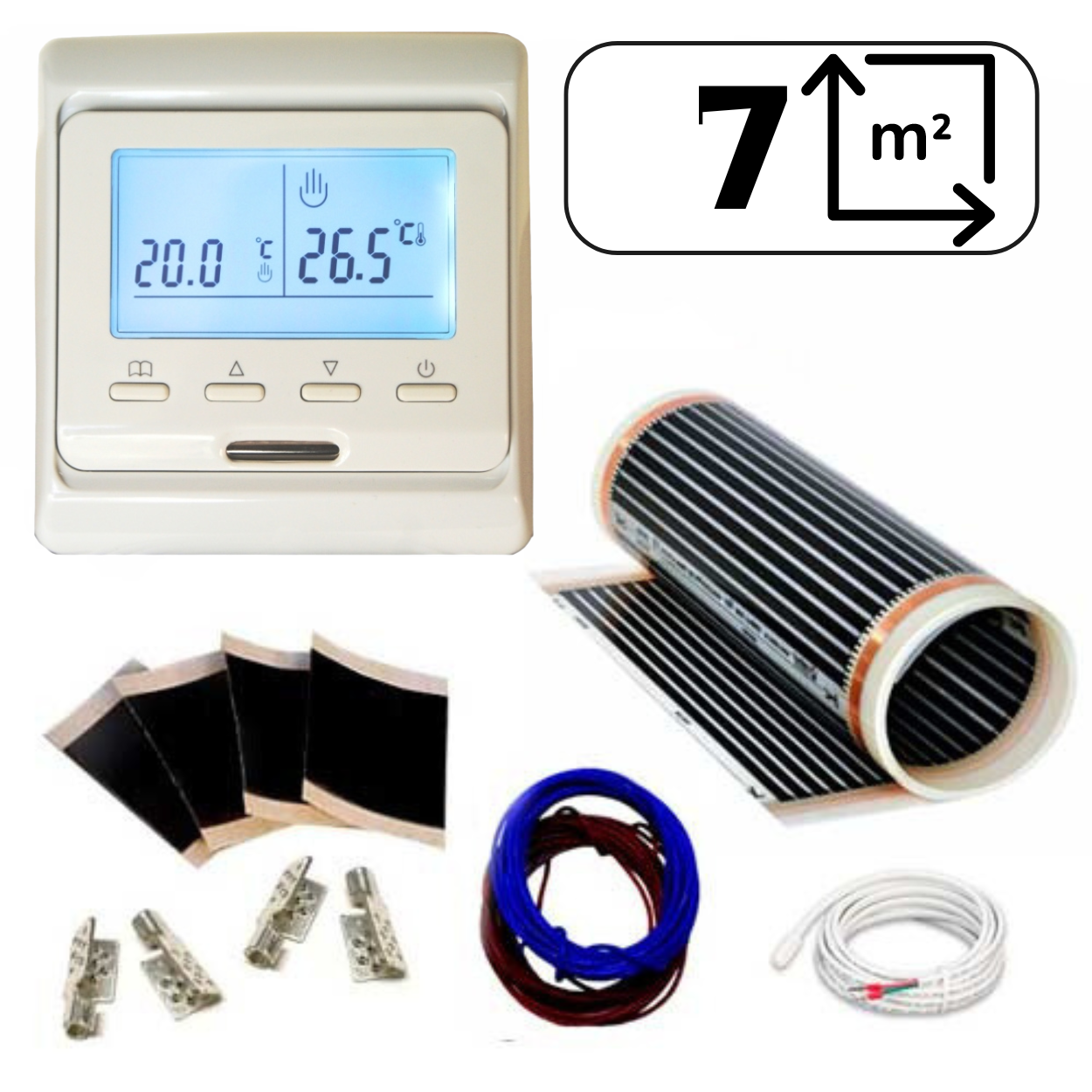 Плівкова тепла підлога Korea Heat 220W KH-305 (50см х 7 м.) + програмований терморегулятор