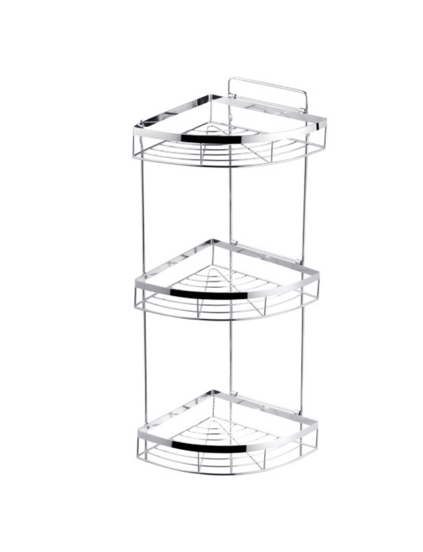 Полиця у ванну 3яруси 22,5х22,5х60,3 хром покриття