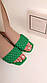 Шльопанці жіночі зелені на підборах Б1631, фото 6