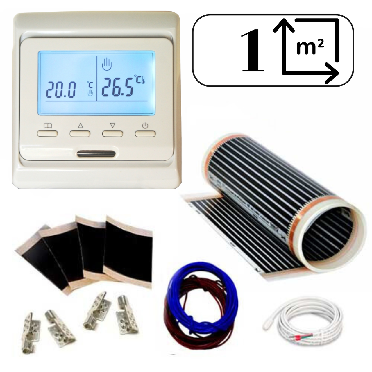 Плівкова тепла підлога Korea Heat 220W KH-305 (50см х 1 м.) + програмований терморегулятор