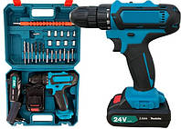 Шуруповерт аккумуляторный 24V с полным набором инструментов