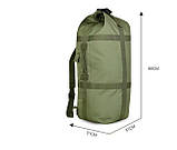 Сумка тактична транспортна баул похідний Solve 80 Л Olive  KT6002401-80*31*31, фото 5