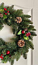 Різдвяний вінок "Elegant" з штучної хвої d-50 см зелений з декором, фото 2