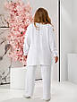 Елегантний жіночий костюм трійка Крит білий (50-64), фото 5