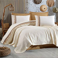 Літній комплект Clasy "Bohemline" з вафельним покривалом Pike простирадло дві наволочки 100% бавовна Туреччина