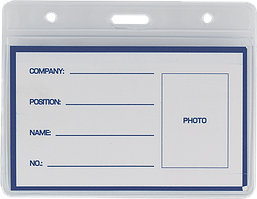 Бейдж горизонтальний пластиковий (ПВХ, без кріплення) Buromax BM.5402