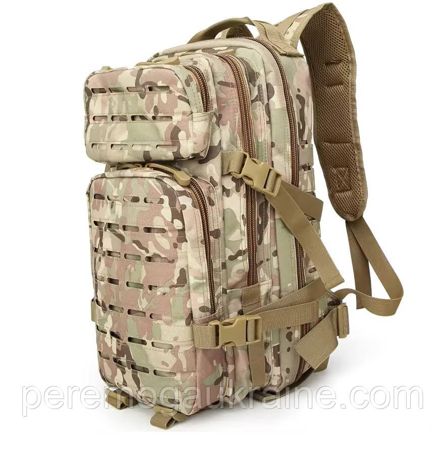 Тактичний похідний рюкзак Solve на 20 л Laser Cut MOLLE KT6003206 Мультикам