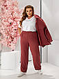 Елегантний жіночий костюм трійка Крит теракот  (50-64), фото 2