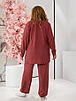 Елегантний жіночий костюм трійка Крит теракот  (50-64), фото 5
