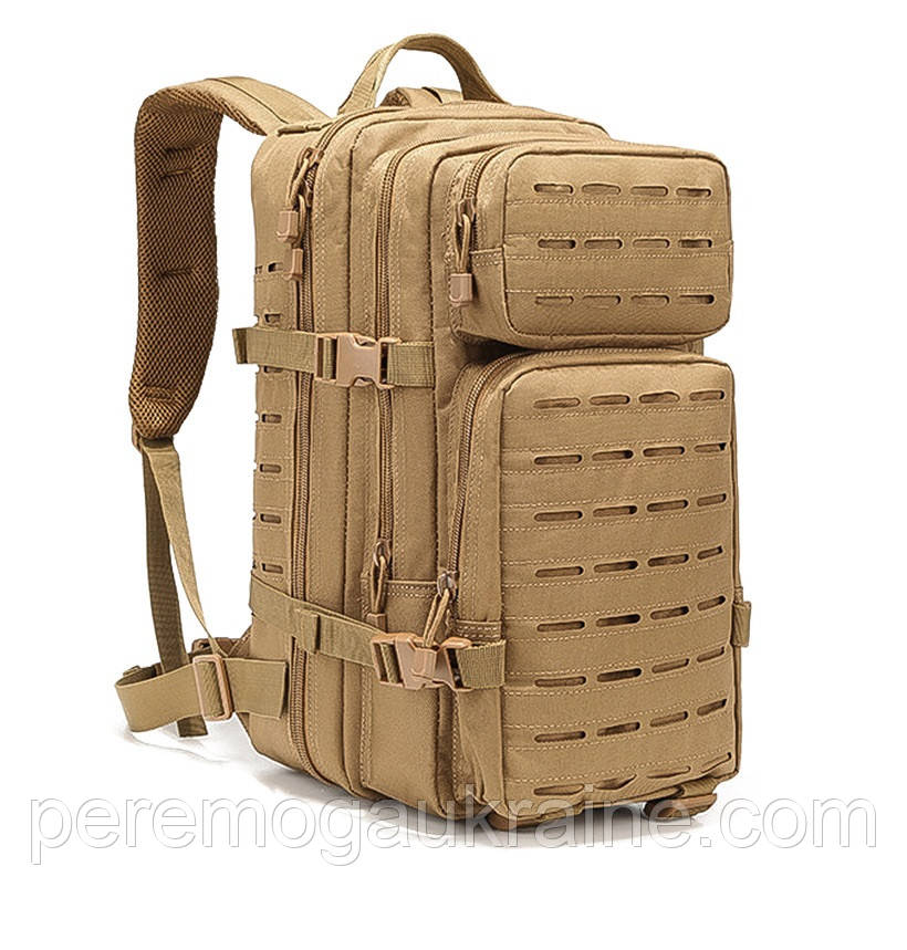 Тактичний похідний рюкзак Solve на 20 л Laser Cut MOLLE KT6003205 Койот