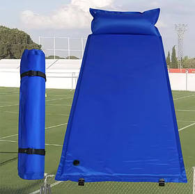Самонадувний спальний килимок надувний каремат з подушкою Solve 185*70 - KT6003303-Blue