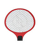 Електрична мухобойка Rechargeable Mosquito-hitting Swatter тришарова акумуляторна Чорно-червоний, фото 7