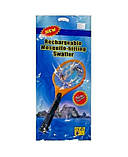 Електрична мухобойка Rechargeable Mosquito-hitting Swatter тришарова акумуляторна Чорно-синій, фото 4