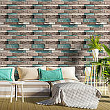 Декоративна 3D панель самоклейка 700х700х6мм Синє дерево (088) SW-00000275, фото 5