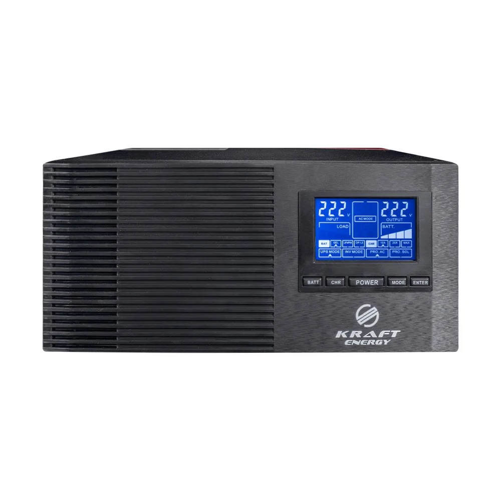 Інвертор із правильною синусоїдою KRF-AVR1000VA/800W-12V, струм заряду 10/20 А·год, 11,6 кг, 290х257х123, фото 1