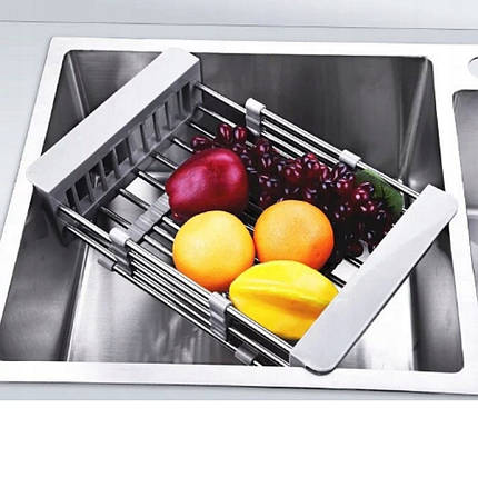 Кухонна телескопічна полиця для раковини Stenson R-93343 44х22х9 см ID 4868905, фото 1