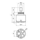Картридж для змішувача Kroner KRM — PM35 з латунним штоком, фото 2