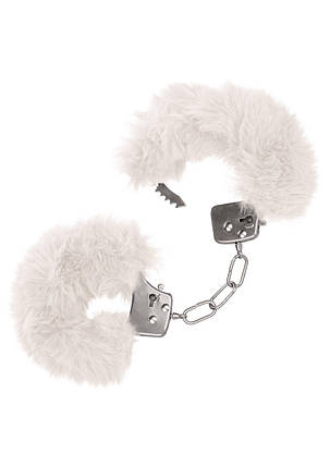 Наручники з хутром, металеві California Exotic Ultra Fluffy Furry Cuffs, білий, фото 1