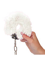 Наручники з хутром, металеві California Exotic Ultra Fluffy Furry Cuffs, білий, фото 4