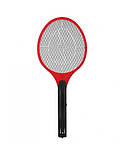 Електрична мухобойка Rechargeable Mosquito-hitting Swatter тришарова акумуляторна Чорно-червоний, фото 2