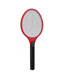 Електрична мухобойка Rechargeable Mosquito-hitting Swatter тришарова акумуляторна Чорно-червоний, фото 3