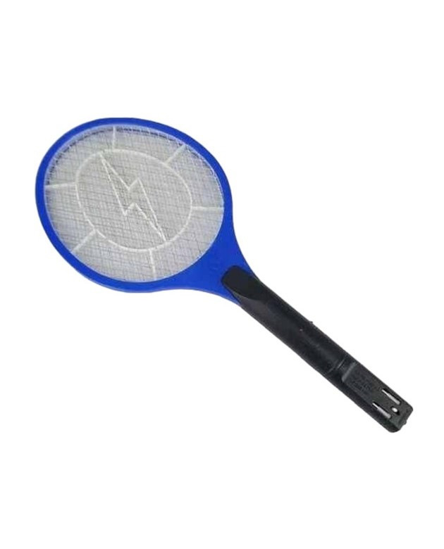 Електрична мухобойка Rechargeable Mosquito-hitting Swatter тришарова акумуляторна Чорно-синій, фото 1