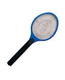 Електрична мухобойка Rechargeable Mosquito-hitting Swatter тришарова акумуляторна Чорно-синій, фото 2