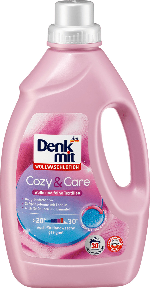 Гель для прання бавовняних речей Denkmit WollWaschlotion Cozy & Care 4058172216251 1.5 л артикул 4868732