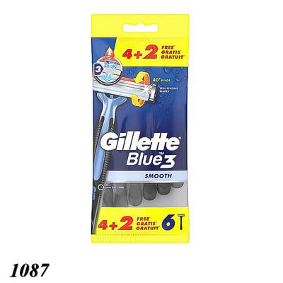 Станок Gillette 3 леза 6 шт.