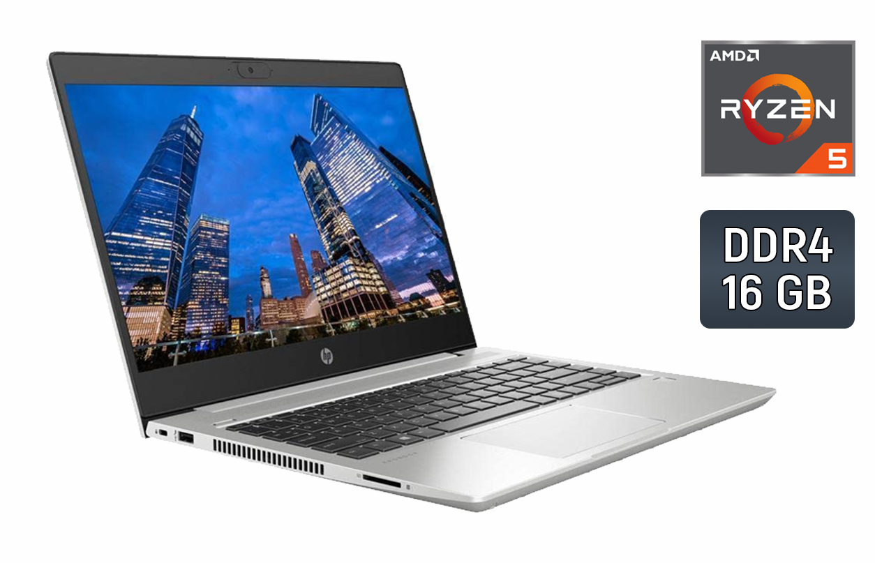 Ультрабук HP ProBook 445 G7/ 14" (1920x1080)/ Ryzen 5 4500U/ 16 GB RAM/ 480 GB SSD/ Radeon RX Vega 6
