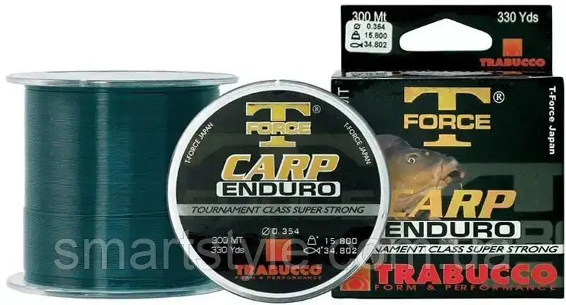 Волосінь Trabucco T-Force Carp Enduro 1200m 0.405mm 21.15kg, фото 1