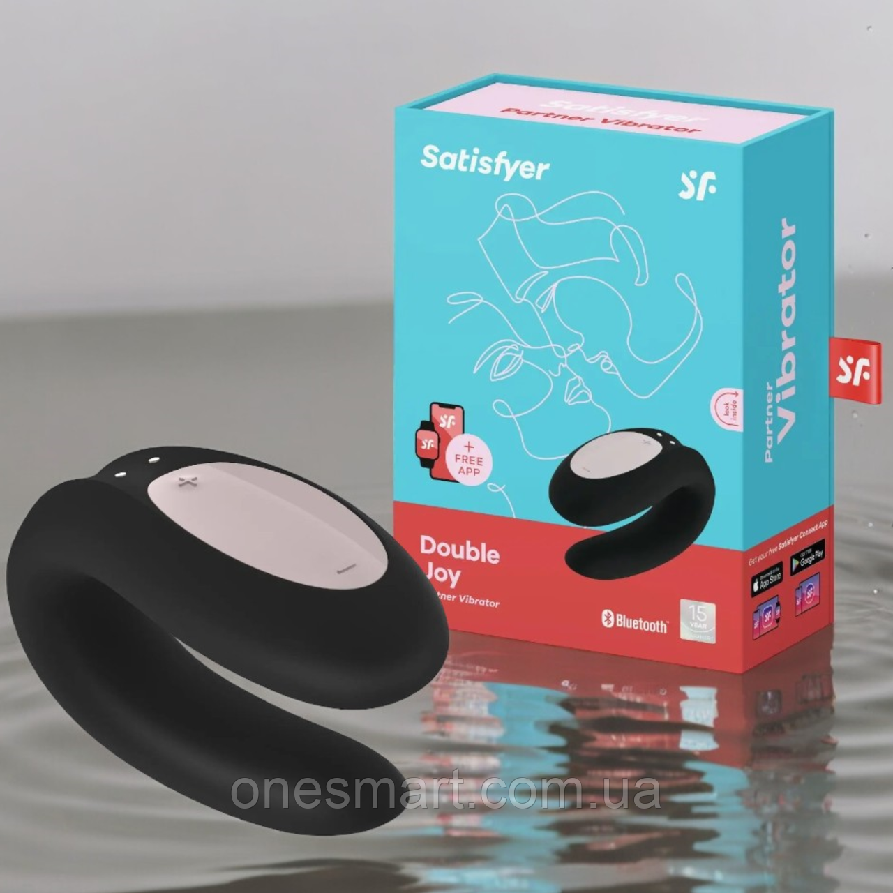 Вібромасажер для пар перезаряджуваний "Double Joy Black" Satisfyer