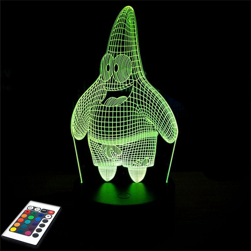 3D світильник з пультом і акумулятором 3D Lamp Патрік (LP-3026), фото 1
