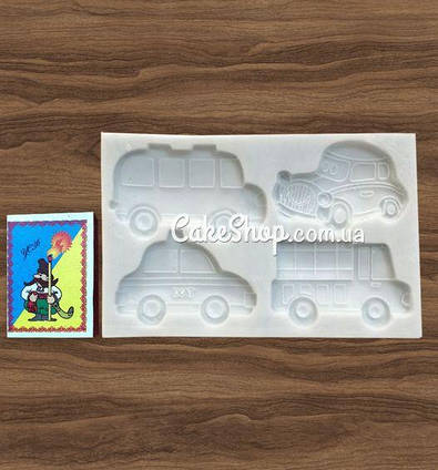 Силіконовий молд Набір машинки 3