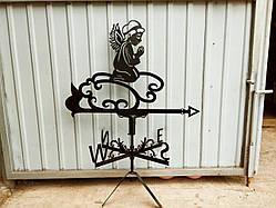 Флюгер Ангел на хмаринці з металу 2 мм.