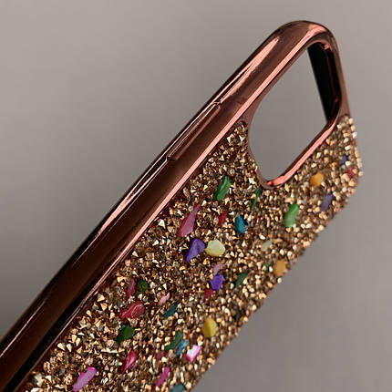 Чохол для Apple iPhone 11 Pro чохол з камінням на телефон айфон 11 про рожевий w2q, фото 2
