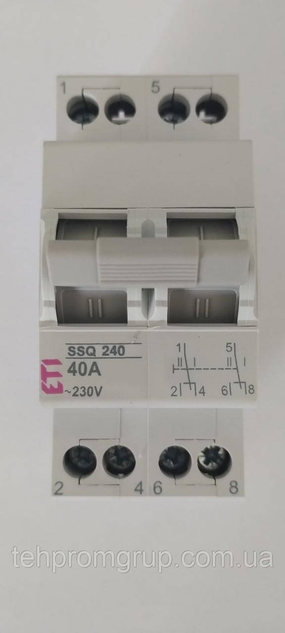 Перемикач навантаження SSQ 240 "1-0-2", 2p 40A ETI, фото 1