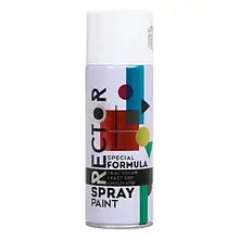 Емаль-аерозоль універсальна Rector 9010 400мл глянцева біла