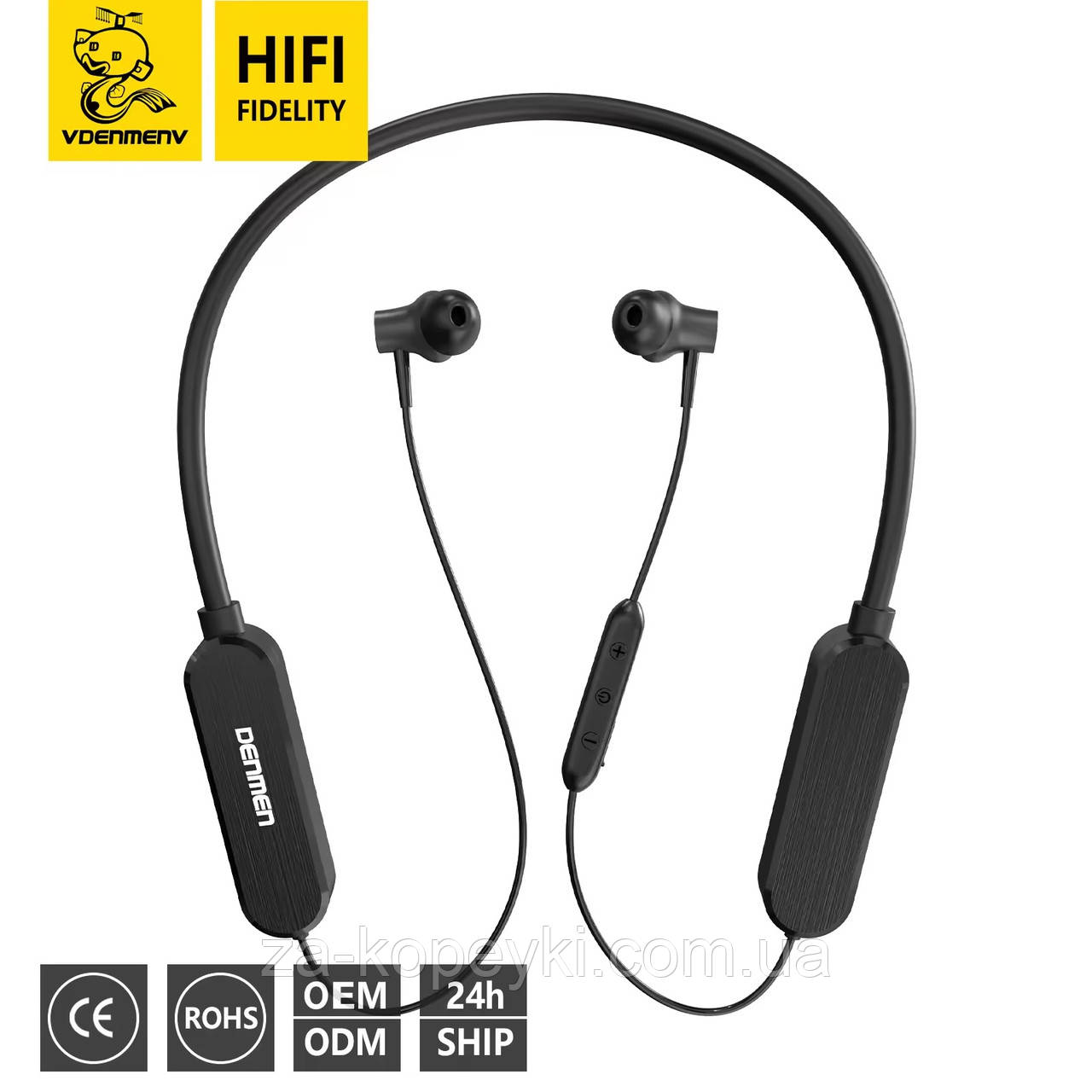 Навушники Bluetooth DENMEN DL16 для спорту та бігу Чорний