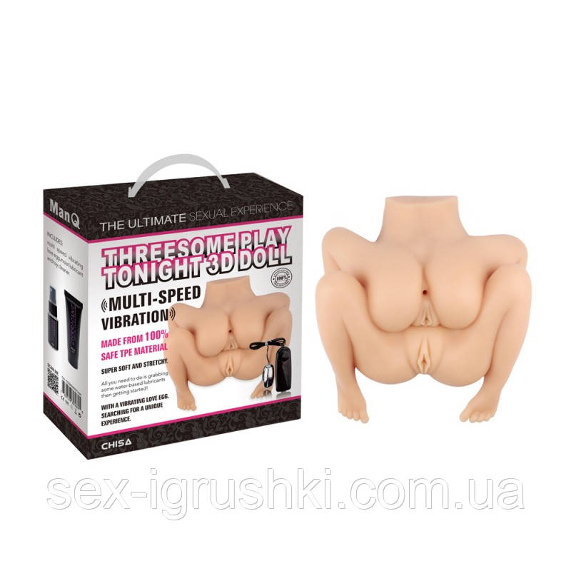 Мастурбатор для міні груповушки Threesome Play Tonight 3D Doll ST59551