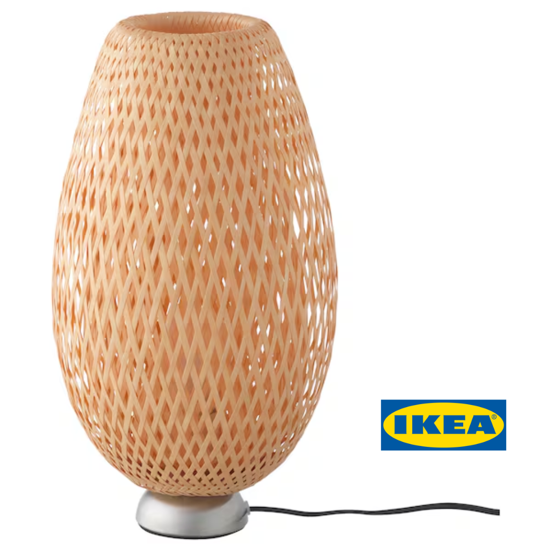 Настільна лампа IKEA BOJA (ІКЕА БОЮ). 60152279. Бамбук / ручна робота