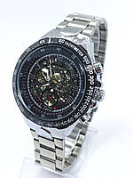 Часы мужские механические наручные Winner Skeleton с автоподзаводом Серебристые ( код: IBW903S )