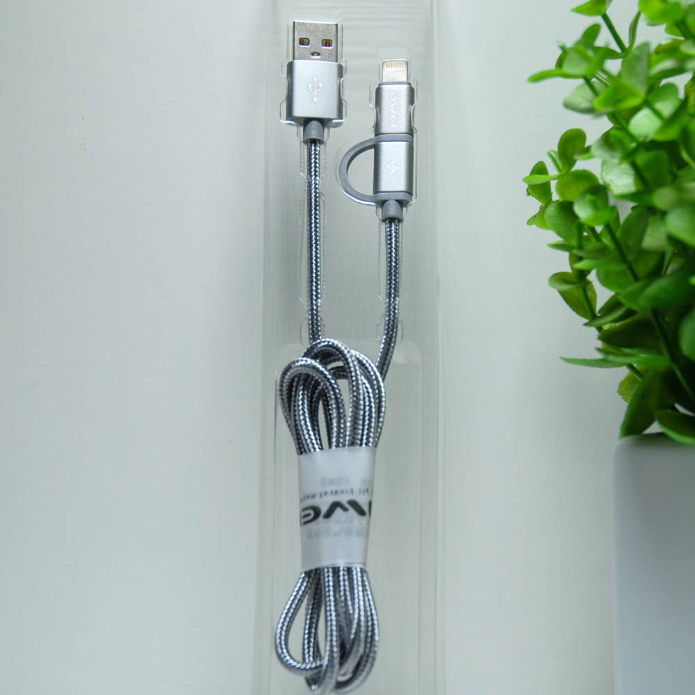 Usb Кабель Awei 2в1 CL-930 Lightning - Micro 1м, фото 1