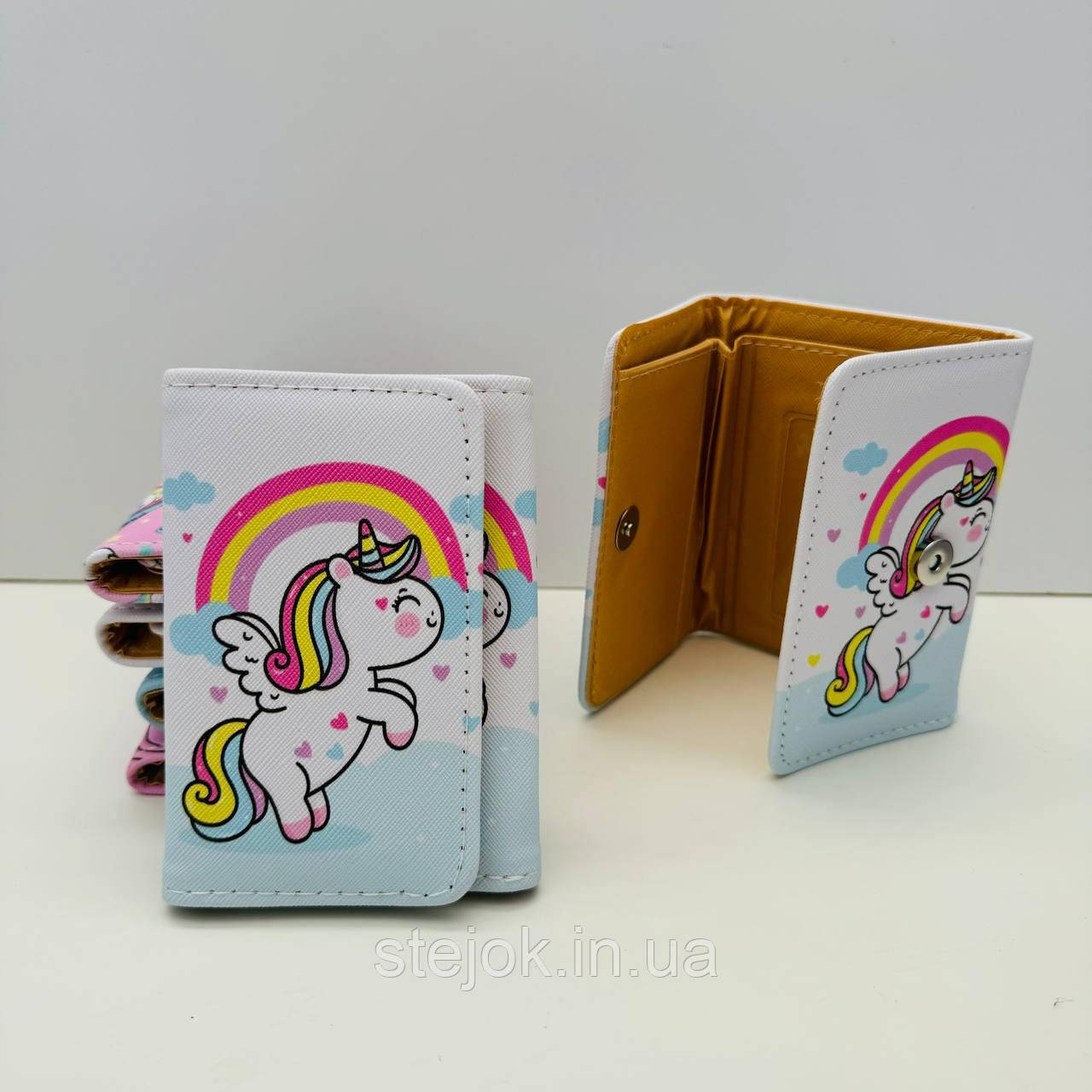 Дитячий гаманець для дівчинки єдиноріг блакитний, 1 шт., фото 1