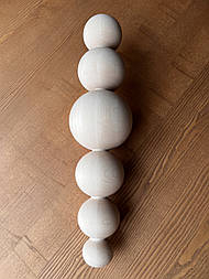 Меблеві ніжки і опори дерев'яні для столу кулі H.620 D.160 /  Високі Кулі - 10.1