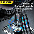 Автомобільний зарядний пристрій у прикурювач ESSAGER ES-CC10 (80 Вт, два порти USB +Тип-C), фото 8