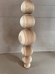 Меблеві ніжки і опори дерев'яні для столу кулі H.620 D.160 / Високі Кулі - 10