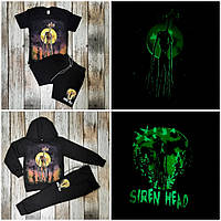 4в1 Дитячий костюм ЕЛЬФ І ФЕЯ СЕРЕНОГОЛОВИЙ для хлопчика комплект на літо осінь Світиться в темряві 128-134 чорний