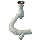 Сифон для умивальника 65мм діаметром з гнучкою трубою 32мм труба TPTS-1410 з відводом під пральну машину, фото 2